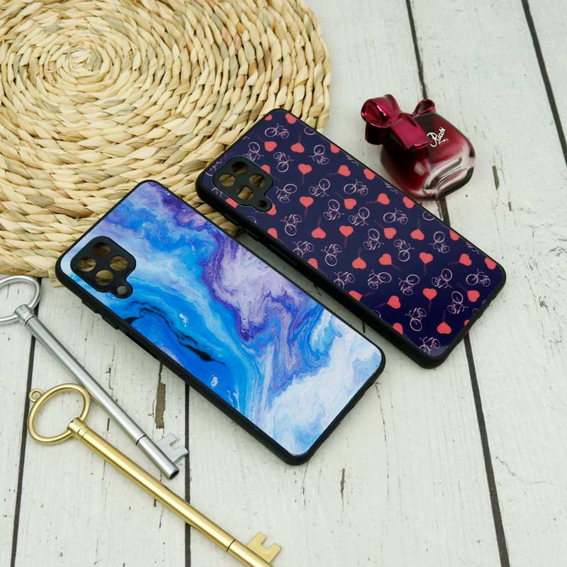 قاب محافظ لنزدار پشت گلسی طرحدار دخترونه Samsung Galaxy A12