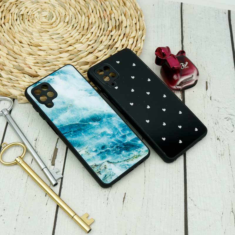 قاب محافظ لنزدار پشت گلسی طرحدار دخترونه Samsung Galaxy A12