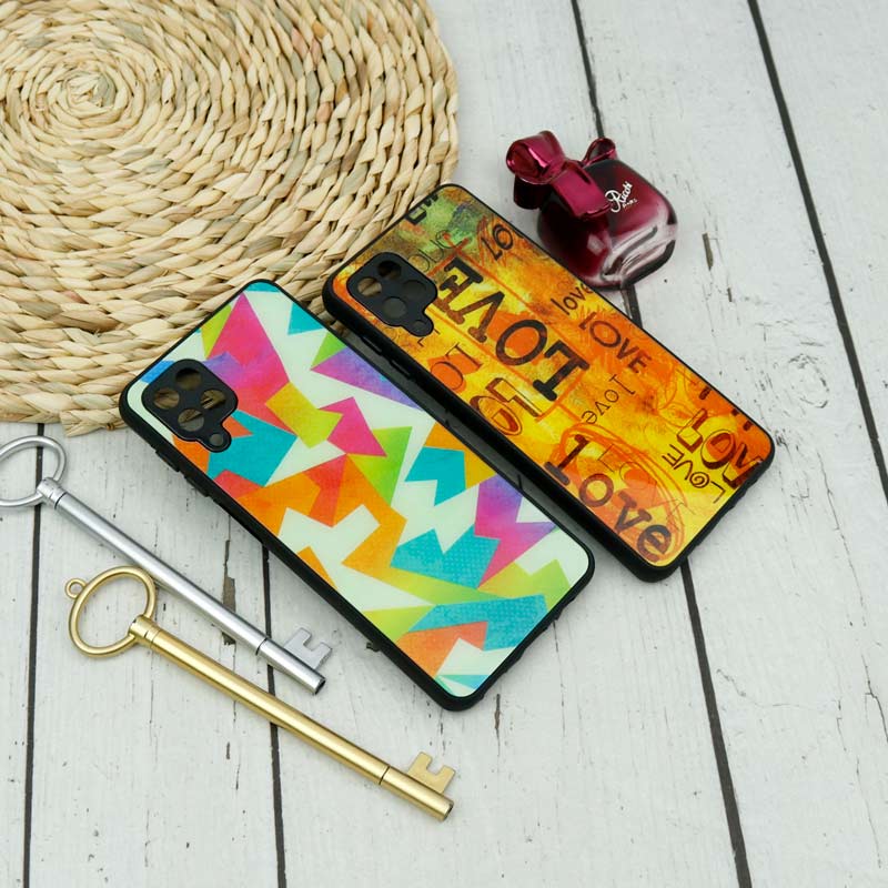 قاب محافظ لنزدار پشت گلسی طرحدار دخترونه Samsung Galaxy A12