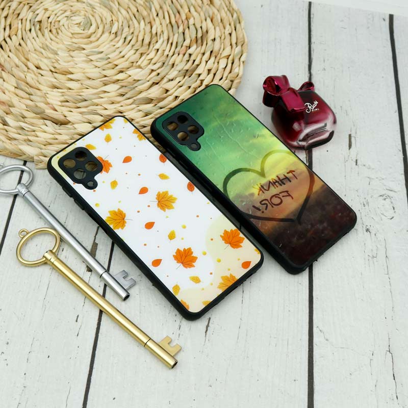 قاب محافظ لنزدار پشت گلسی طرحدار دخترونه Samsung Galaxy A12