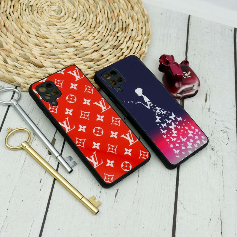 قاب محافظ لنزدار پشت گلسی طرحدار دخترونه Samsung Galaxy A12
