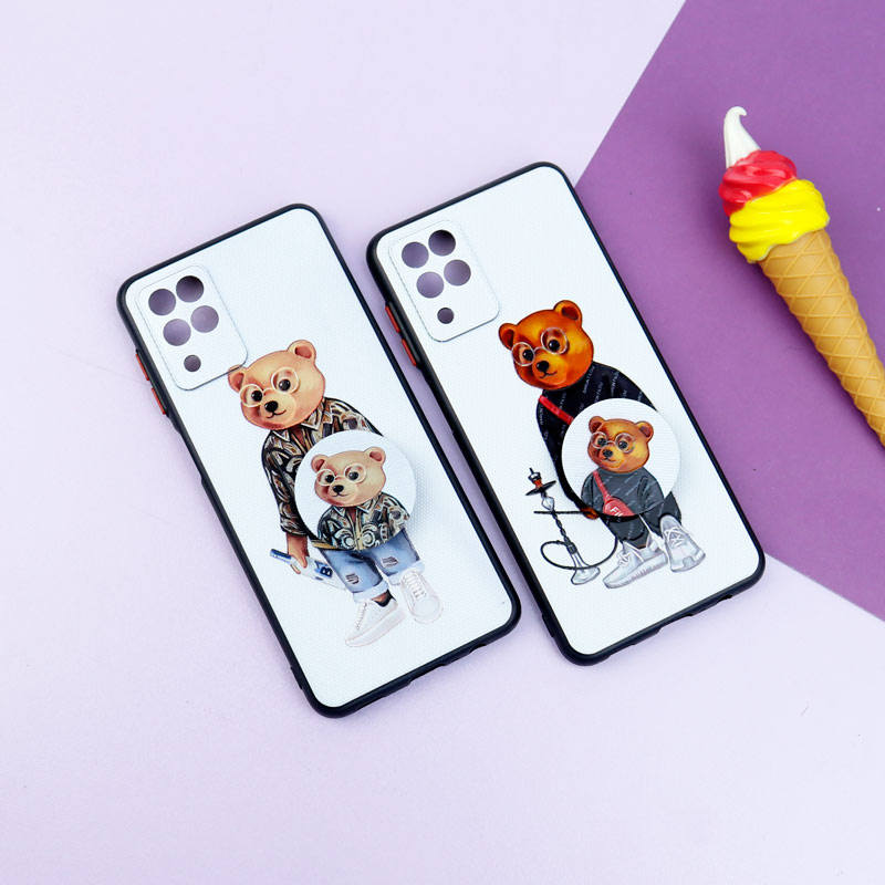 قاب فانتزی طرحدار پسرانه محافظ لنزدار + پاپ سوکت Samsung Galaxy A12 سری R