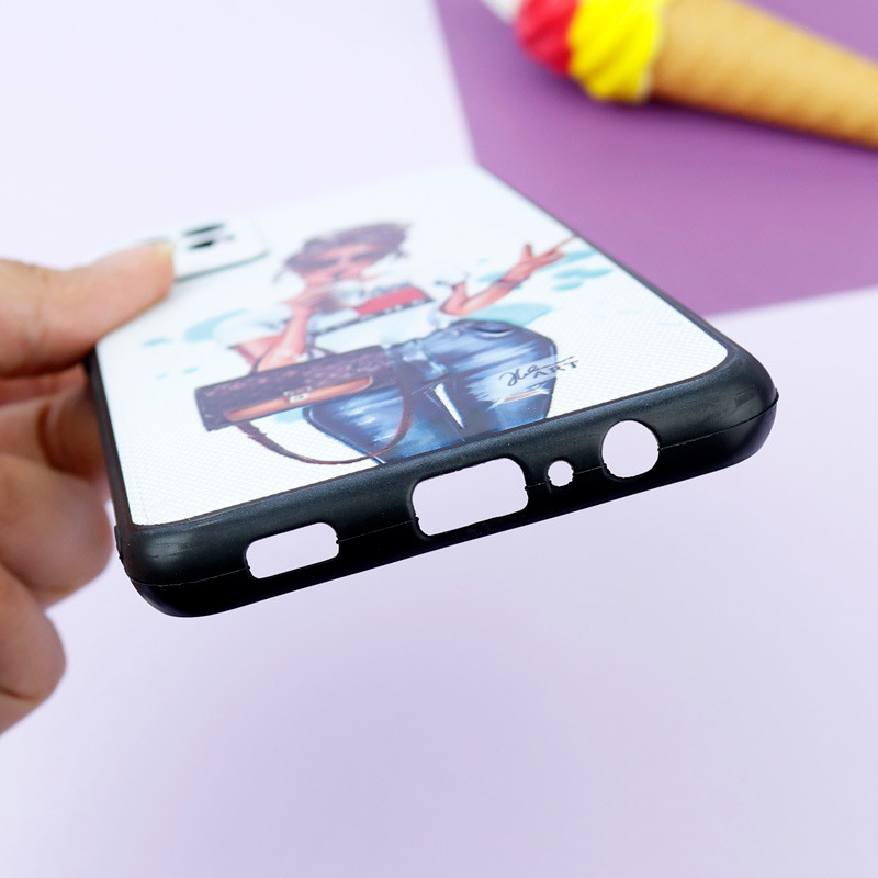 قاب فانتزی طرحدار دخترانه محافظ لنزدار Samsung Galaxy A12 سری R
