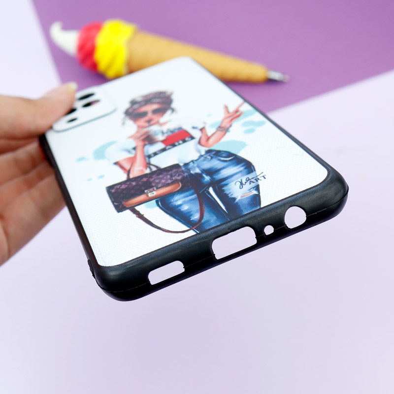 قاب فانتزی طرحدار دخترانه محافظ لنزدار Samsung Galaxy A12 سری R