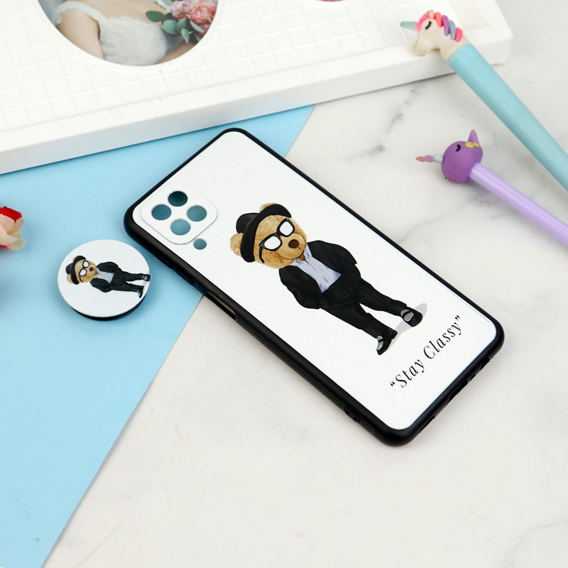 قاب فانتزی طرحدار پسرانه محافظ لنزدار + پاپ سوکت Samsung Galaxy A12 سری R