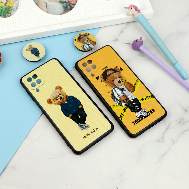 قاب فانتزی طرحدار پسرانه محافظ لنزدار + پاپ سوکت Samsung Galaxy A12 سری R