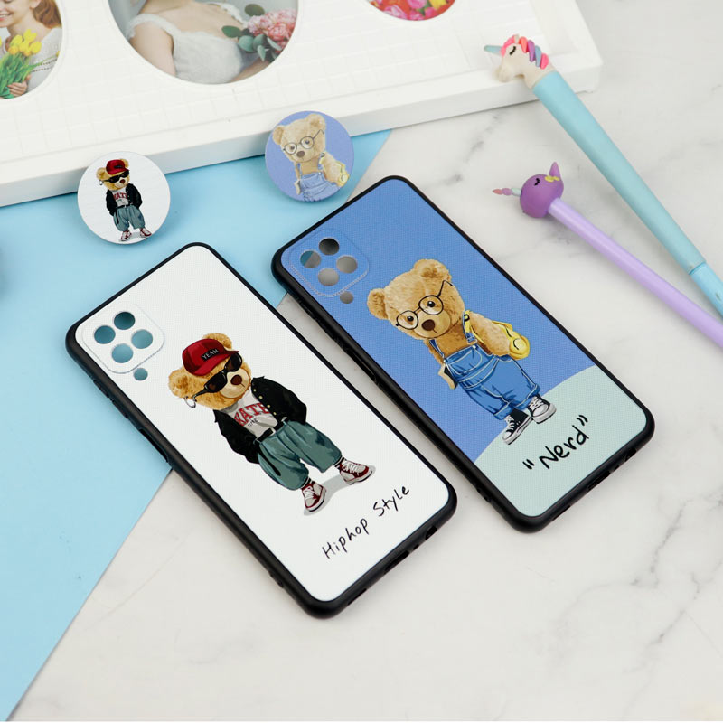 قاب فانتزی طرحدار پسرانه محافظ لنزدار + پاپ سوکت Samsung Galaxy A12 سری R