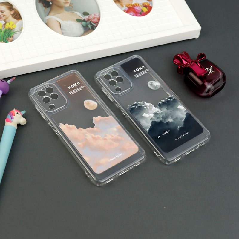 قاب ژله ای شفاف طرحدار محافظ لنزدار Samsung Galaxy A22 4G
