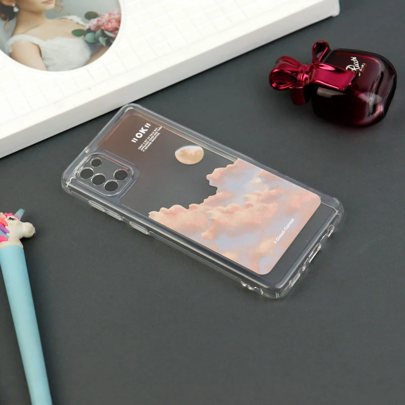 قاب ژله ای شفاف طرحدار محافظ لنزدار Samsung Galaxy A31