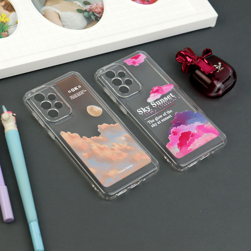 قاب ژله ای شفاف طرحدار محافظ لنزدار Samsung Galaxy A33 5G