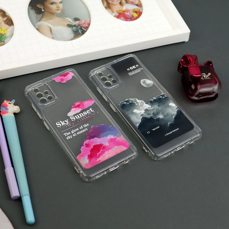 قاب ژله ای شفاف طرحدار محافظ لنزدار Samsung Galaxy A51