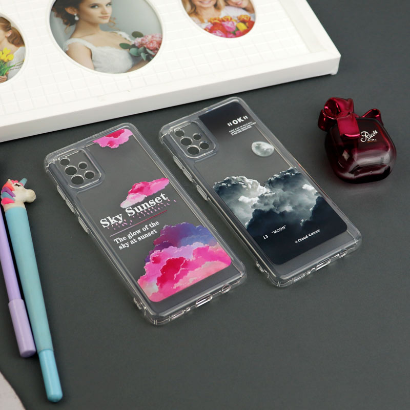 قاب ژله ای شفاف طرحدار محافظ لنزدار Samsung Galaxy A51