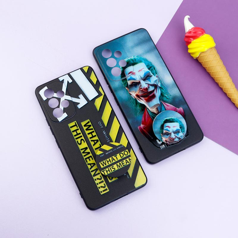قاب فانتزی طرحدار پسرانه محافظ لنزدار + پاپ سوکت Samsung Galaxy A53 5G سری R