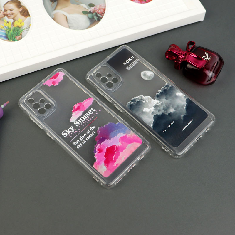 قاب ژله ای شفاف طرحدار محافظ لنزدار Samsung Galaxy A71