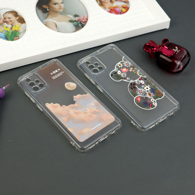 قاب ژله ای شفاف طرحدار محافظ لنزدار Samsung Galaxy A71