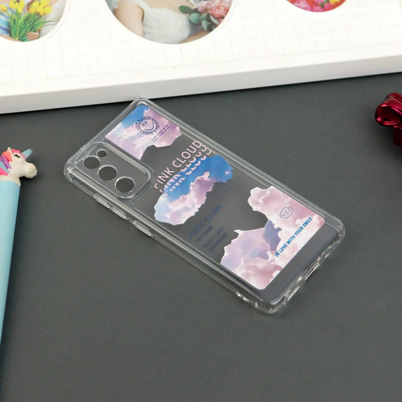 قاب ژله ای شفاف طرحدار محافظ لنزدار Samsung Galaxy S20 FE