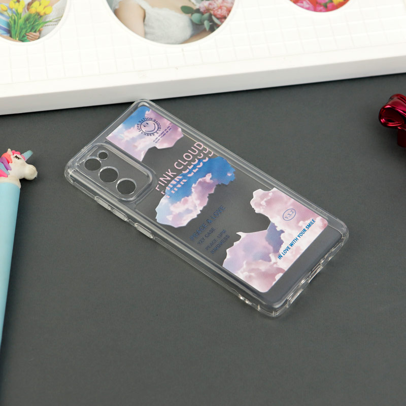 قاب ژله ای شفاف طرحدار محافظ لنزدار Samsung Galaxy S20 FE
