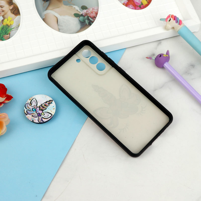 قاب فانتزی طرحدار دخترانه محافظ لنزدار + پاپ سوکت Samsung Galaxy S21 FE 5G سری R