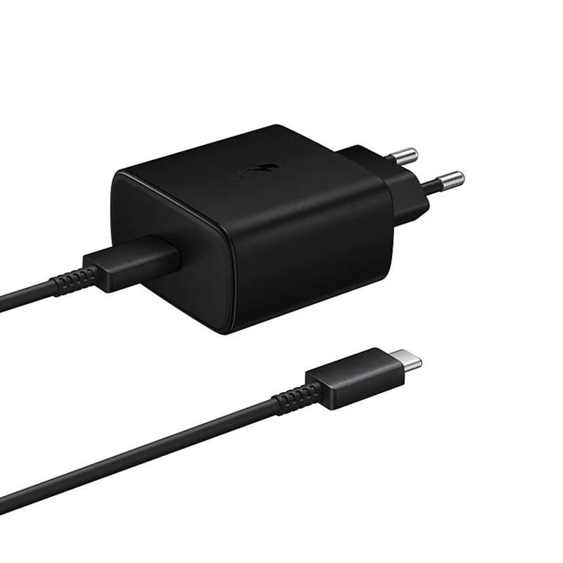 شارژر دیواری فست شارژ Samsung Note 20 EP-TA845 3A PD 45W Type-C + کابل تبدیل تایپ سی