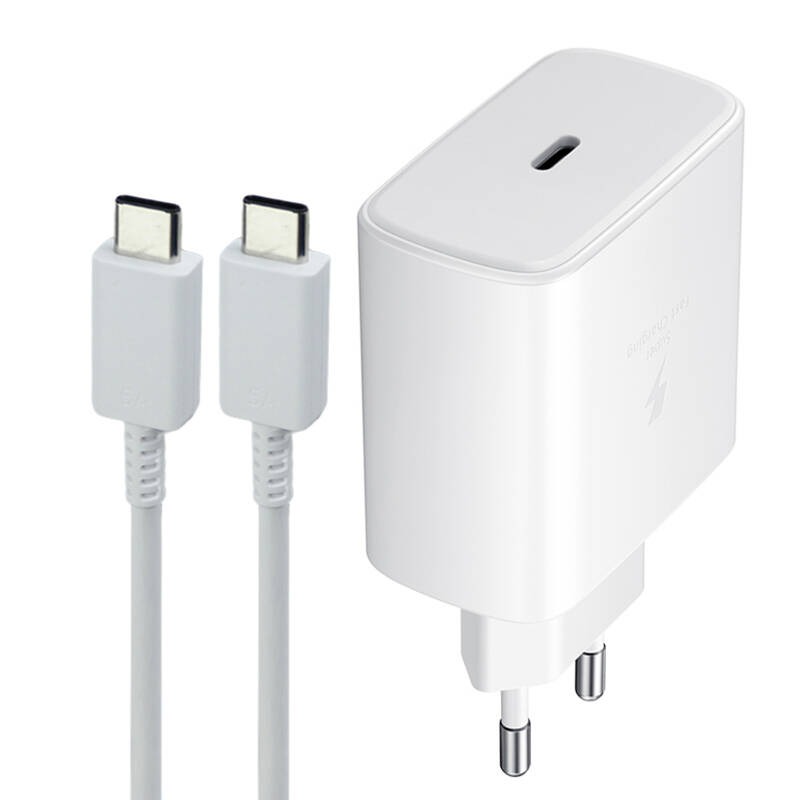 شارژر دیواری فست شارژ Samsung Note 20 EP-TA845 3A PD 45W Type-C + کابل تبدیل تایپ سی
