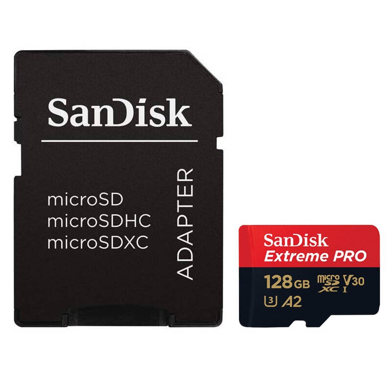 رم میکرو 128 گیگ سن دیسک SanDisk Extreme PRO V30 U3 A2 170MB/s + خشاب