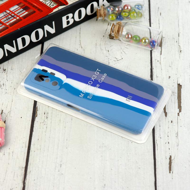 قاب سیلیکونی اورجینال رنگین کمانی محافظ لنزدار Xiaomi Poco X3 GT