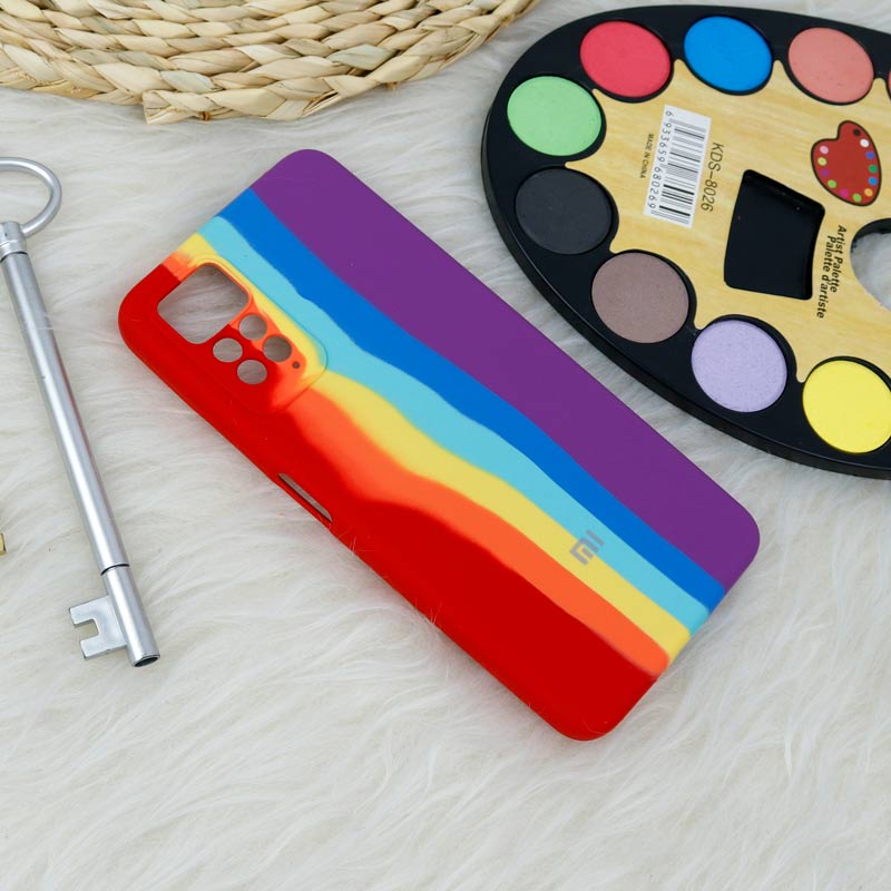 قاب سیلیکونی اورجینال رنگین کمانی محافظ لنزدار Xiaomi Redmi Note 11 Pro