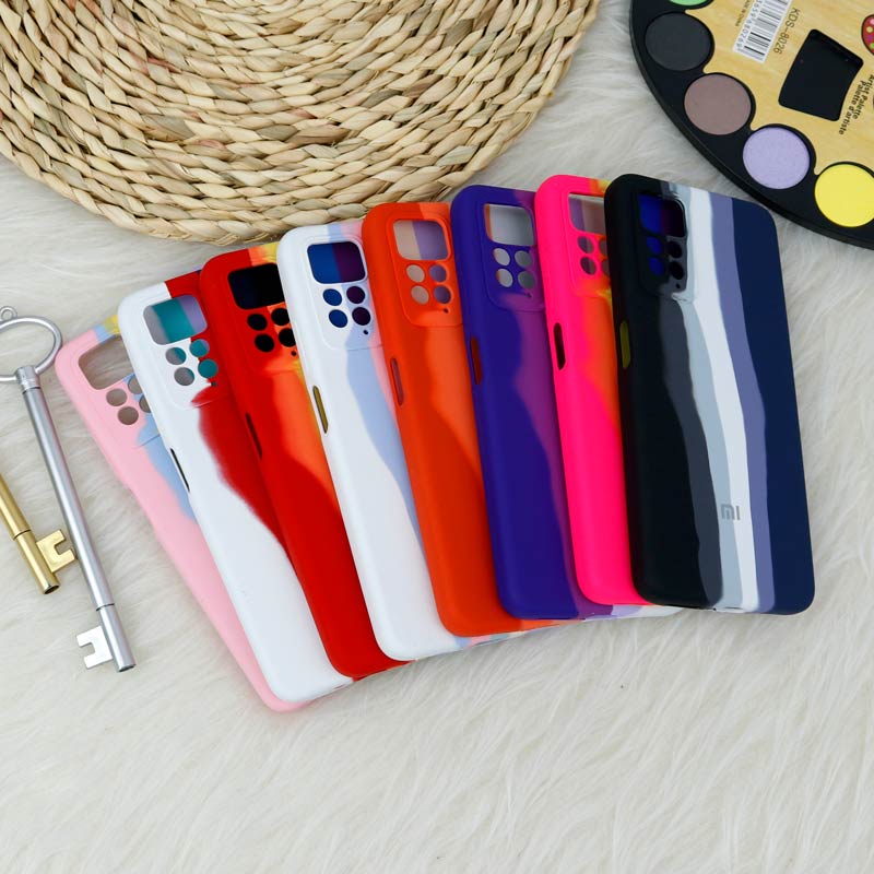 قاب سیلیکونی اورجینال رنگین کمانی محافظ لنزدار Xiaomi Redmi Note 11 Pro