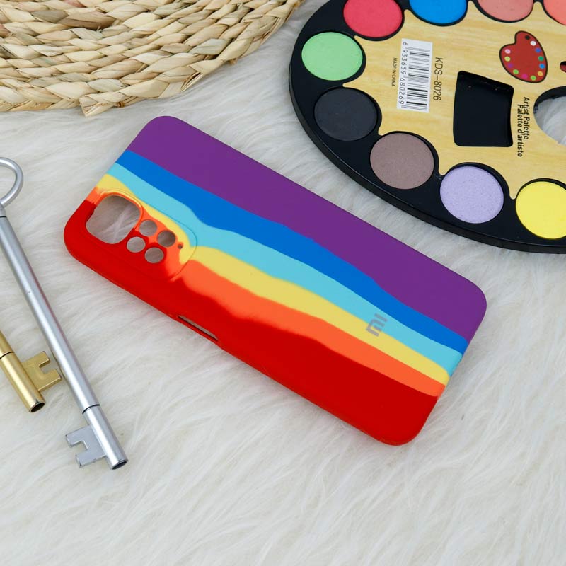 قاب سیلیکونی اورجینال رنگین کمانی محافظ لنزدار Xiaomi Redmi Note 11 / 11s