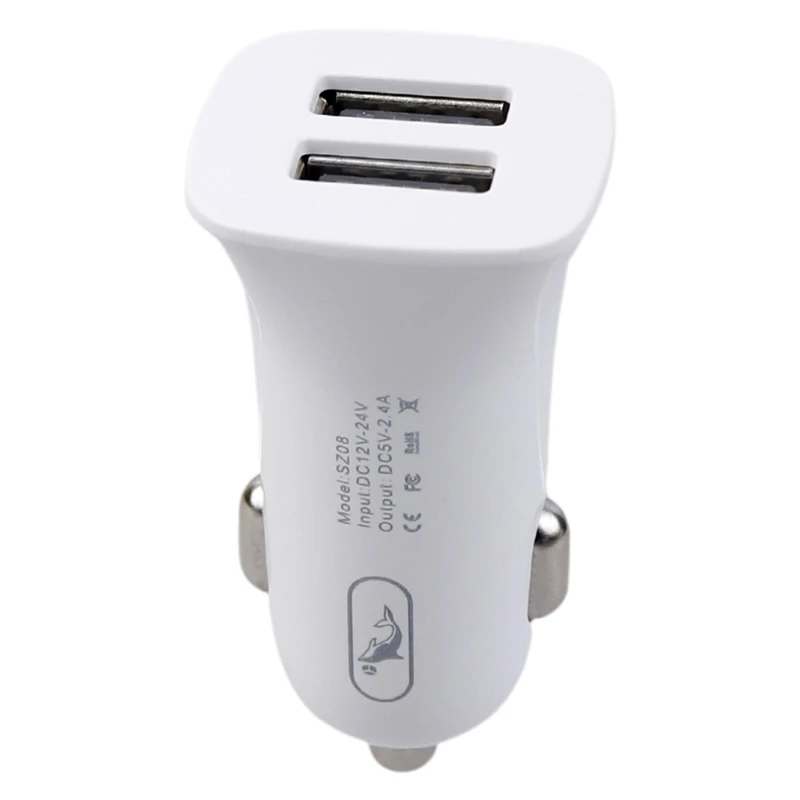 شارژر فندکی فست شارژ Sky Dolphin SZ08 2.4A 12W + کابل میکرو یو اس بی