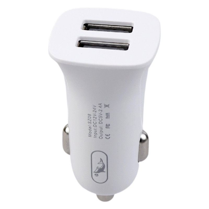 شارژر فندکی فست شارژ Sky Dolphin SZ08 2.4A 12W + کابل میکرو یو اس بی
