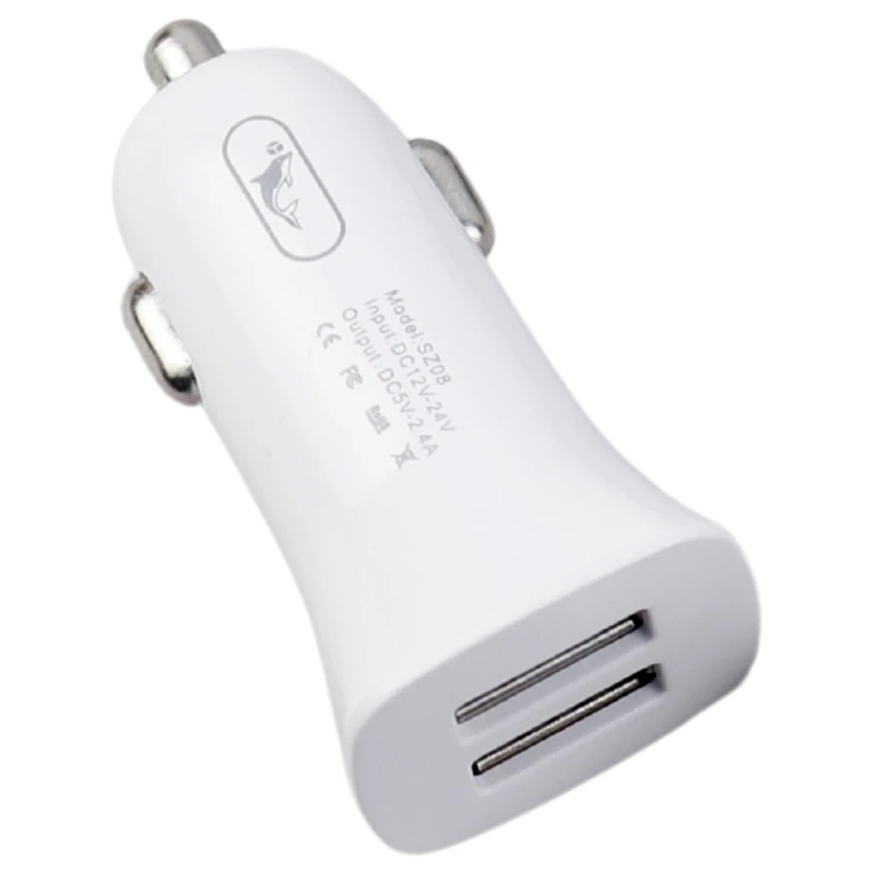 شارژر فندکی فست شارژ Sky Dolphin SZ08 2.4A 12W + کابل میکرو یو اس بی