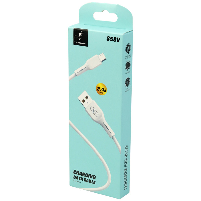 کابل میکرو یو اس بی فست شارژ Sky Dolphin S58V 2.4A 1m