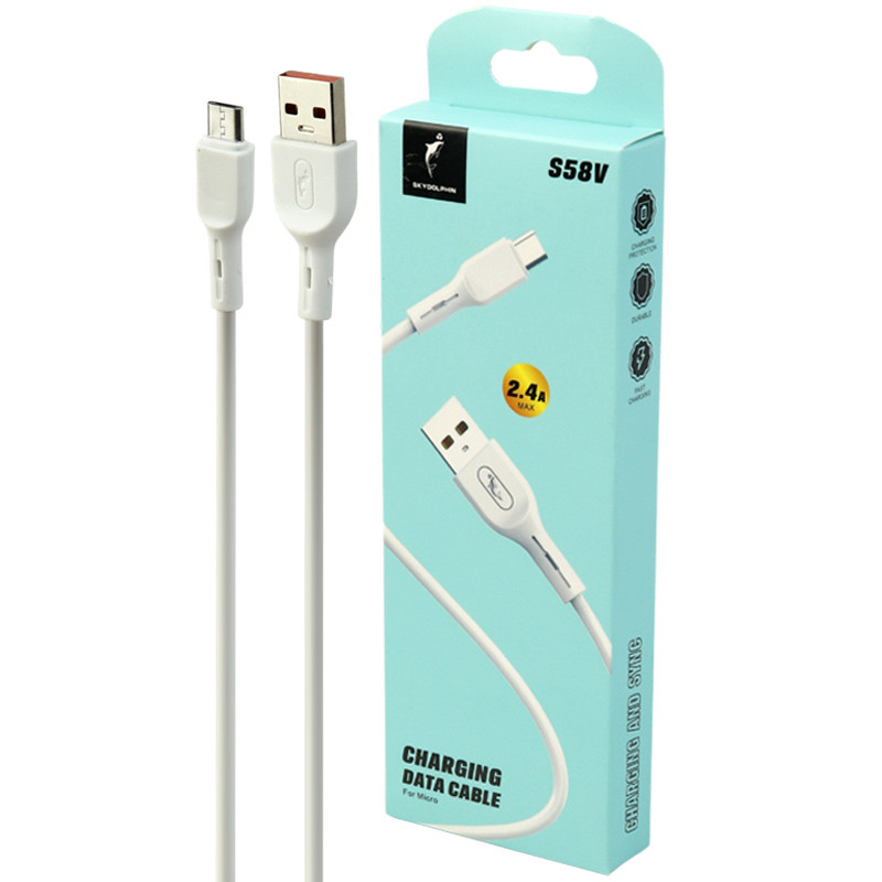 کابل میکرو یو اس بی فست شارژ Sky Dolphin S58V 2.4A 1m