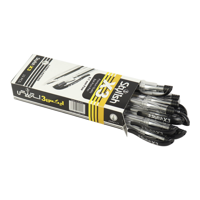 خودکار استایلیش Stylish X3 0.7mm بسته 10 عددی