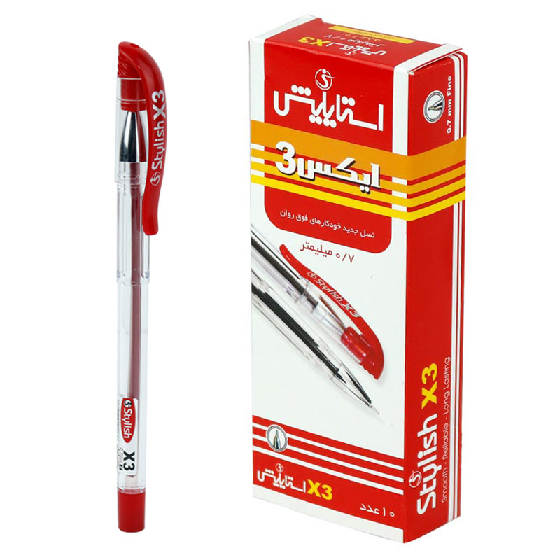 خودکار استایلیش Stylish X3 0.7mm بسته 10 عددی