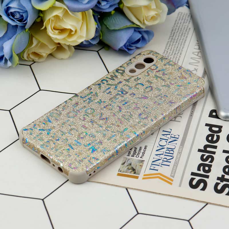 قاب شاینی سواروسکی محافظ لنزدار طرح لاتین Samsung Galaxy A02