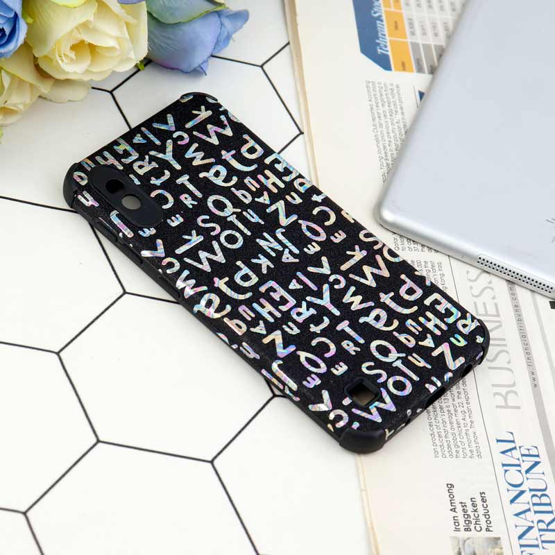 قاب شاینی سواروسکی محافظ لنزدار طرح لاتین Samsung Galaxy A10