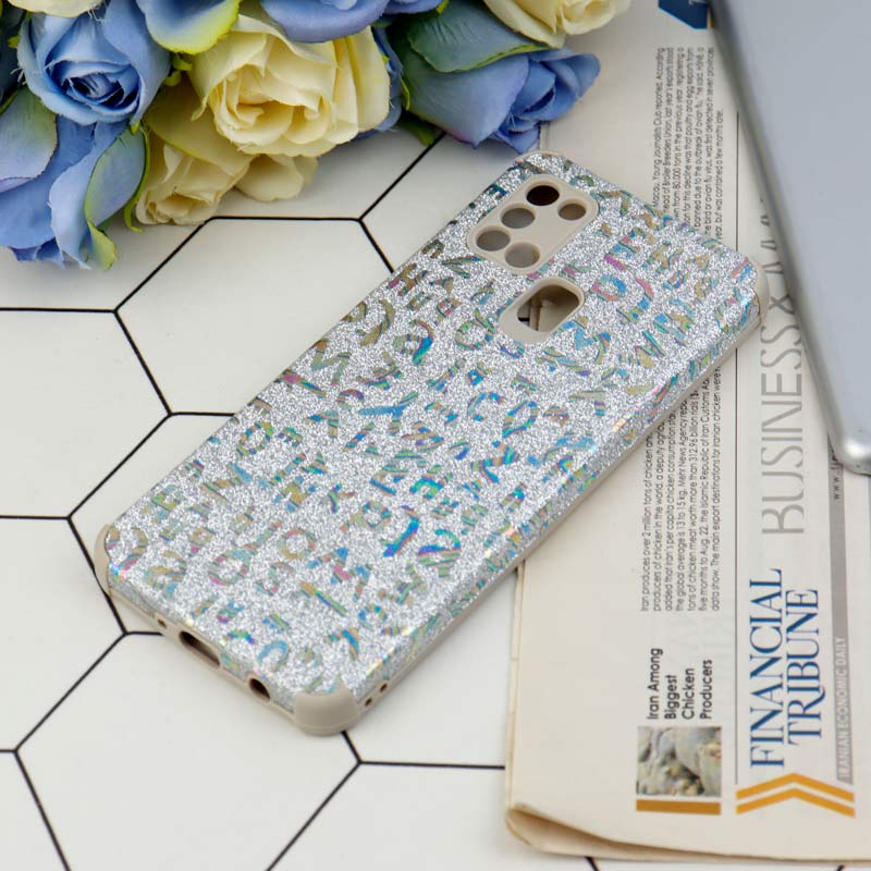 قاب شاینی سواروسکی محافظ لنزدار طرح لاتین Samsung Galaxy A21s