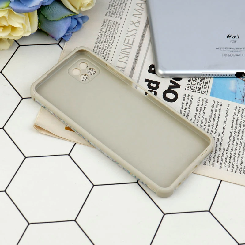 قاب شاینی سواروسکی محافظ لنزدار طرح لاتین Samsung Galaxy A22 5G