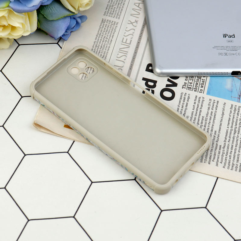 قاب شاینی سواروسکی محافظ لنزدار طرح لاتین Samsung Galaxy A22 5G