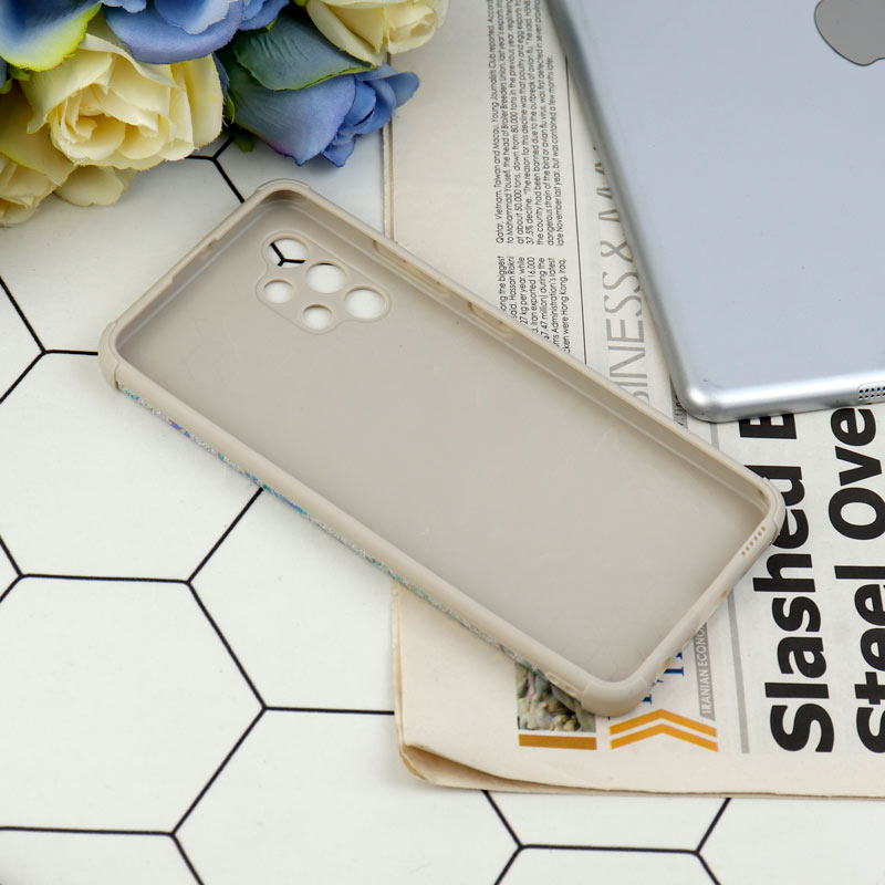 قاب شاینی سواروسکی محافظ لنزدار طرح لاتین Samsung Galaxy A32 4G