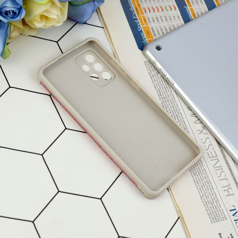 قاب شاینی سواروسکی محافظ لنزدار طرح لاتین Samsung Galaxy A72