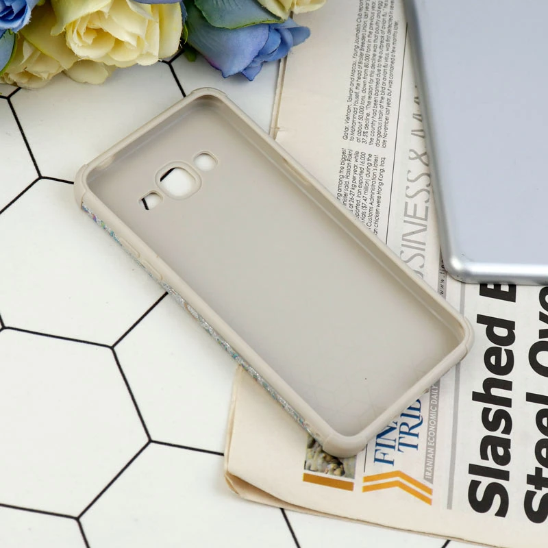 قاب شاینی سواروسکی محافظ لنزدار طرح لاتین Samsung Galaxy J2 Prime