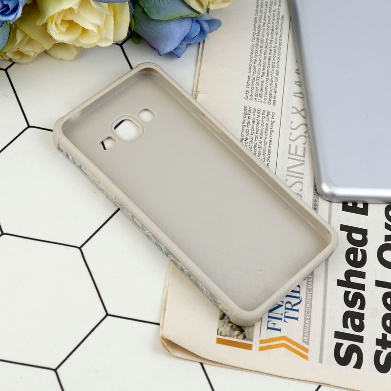 قاب شاینی سواروسکی محافظ لنزدار طرح لاتین Samsung Galaxy J2 Prime