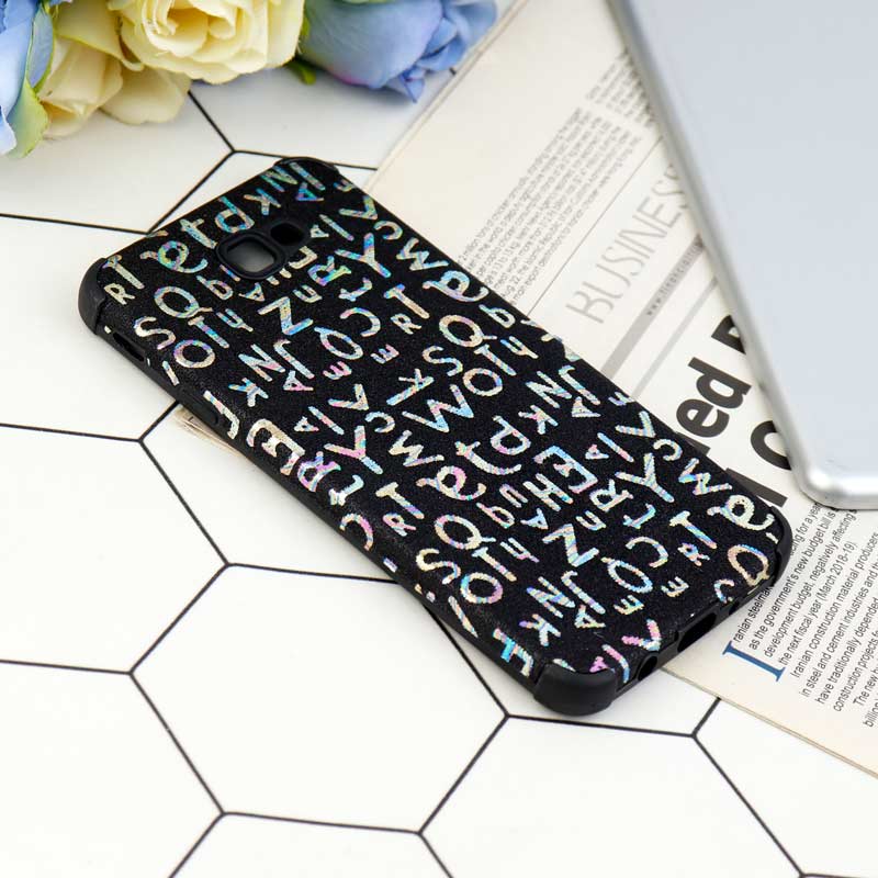 قاب شاینی سواروسکی محافظ لنزدار طرح لاتین Samsung Galaxy J7 Prime