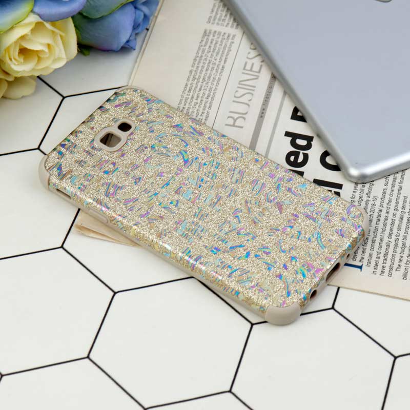 قاب شاینی سواروسکی محافظ لنزدار طرح لاتین Samsung Galaxy J7 Prime