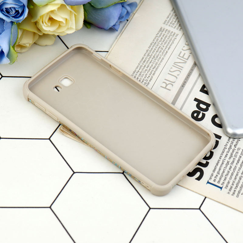قاب شاینی سواروسکی محافظ لنزدار طرح لاتین Samsung Galaxy J7 Prime