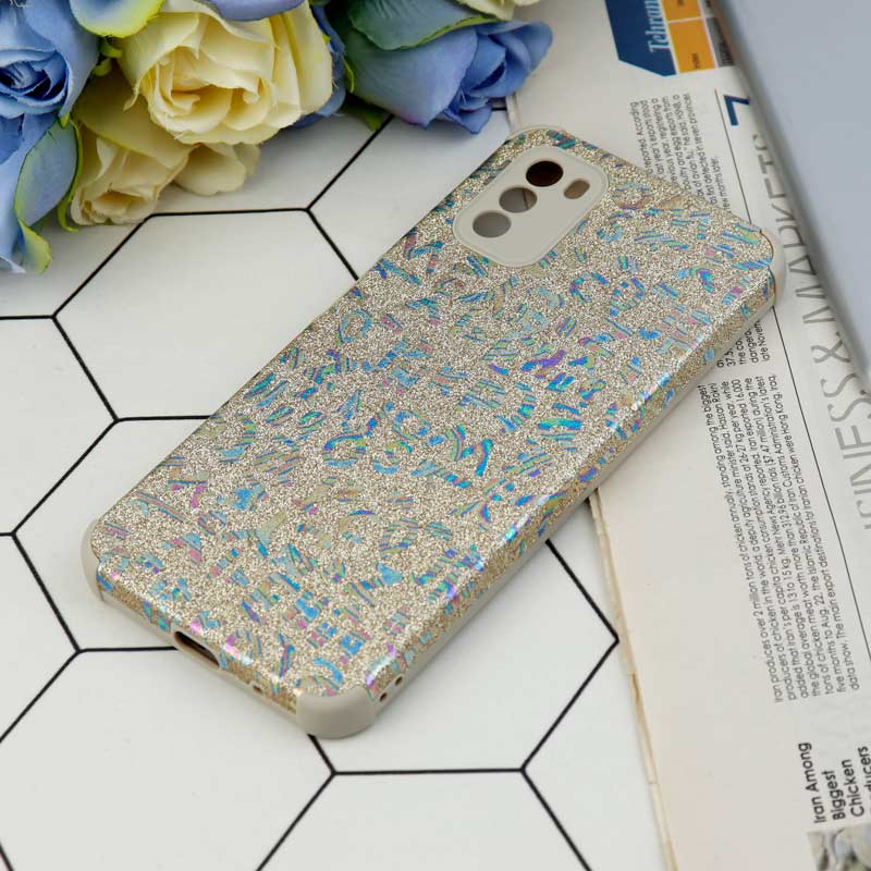 قاب شاینی سواروسکی محافظ لنزدار طرح لاتین Xiaomi Poco M3