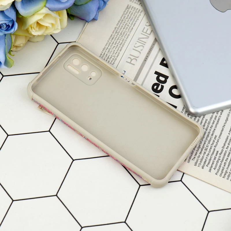 قاب شاینی سواروسکی محافظ لنزدار طرح لاتین Xiaomi Poco M3 Pro